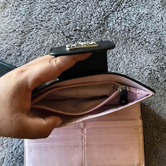 Coach Black Leather Clutch with Gold Logo - Picture 7 of 9